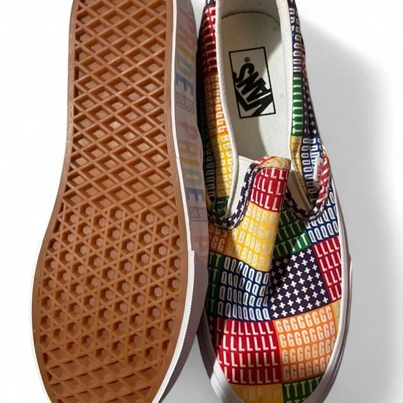 VANS CLASSIC SLIP-ON PRIDE MULTICOLOR WHITE SHOES - Picture 3 of 3